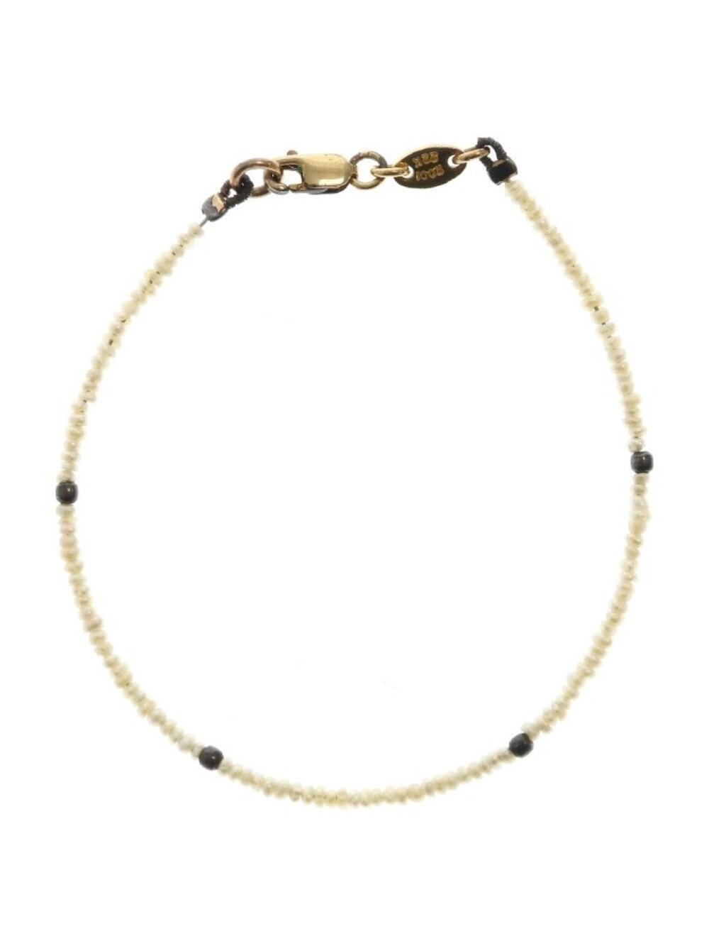 Chrome Hearts 22k Bead Prl Gold Kate Hudson Beads White